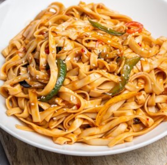 Удон с лососем