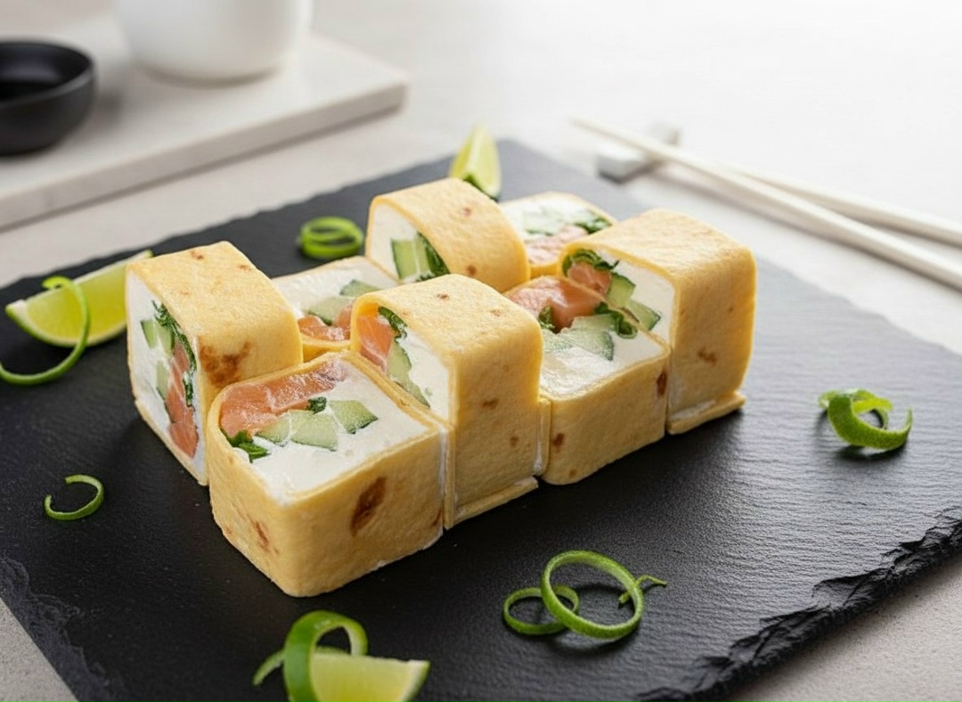 Ролл Тортилья с подкопченным лососем