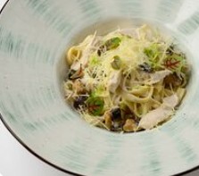 Паста с курицей и грибами