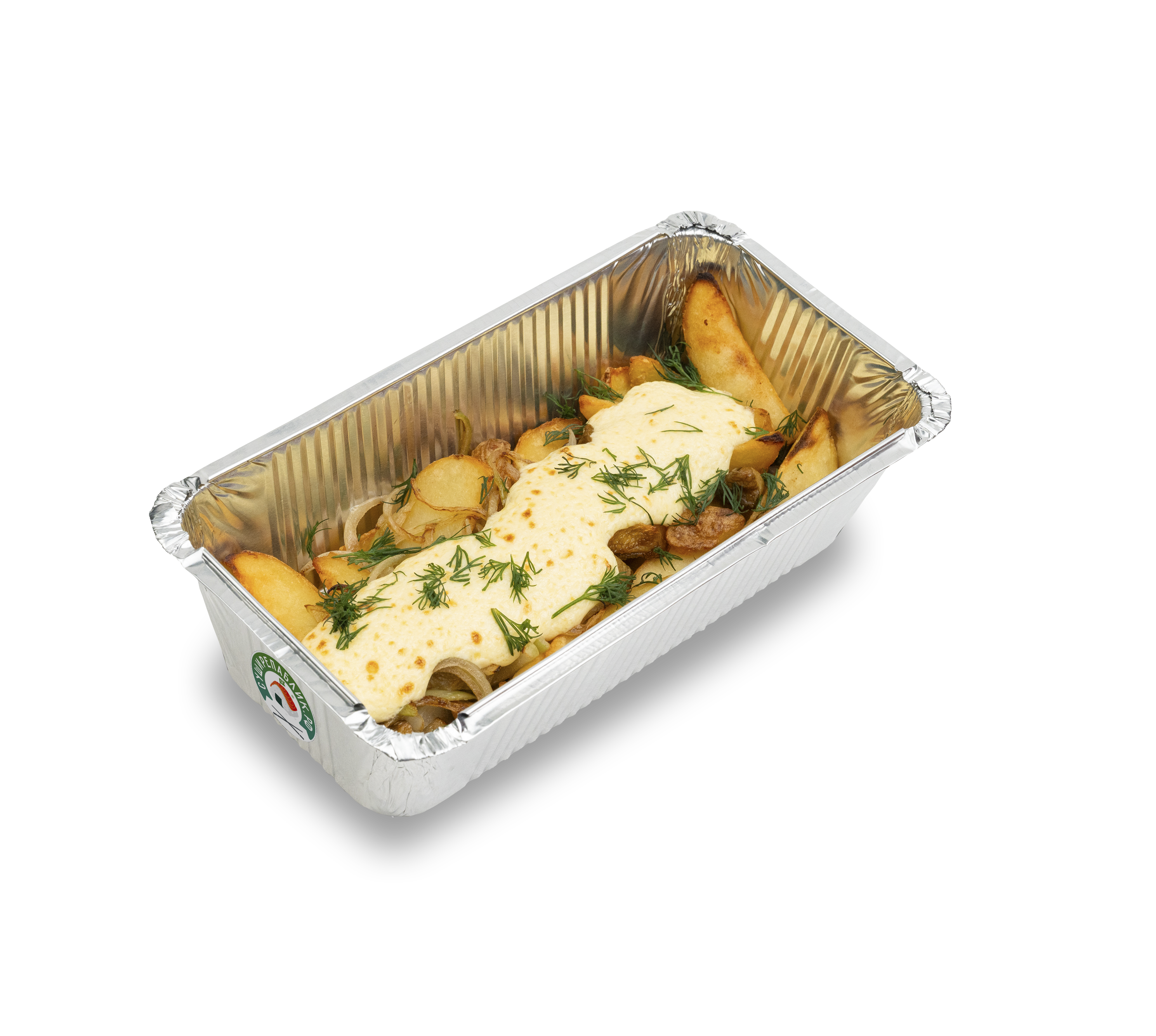 Белые грибы с картофелем под сырным соусом