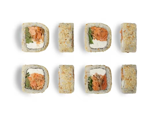 Ролл Азия с жареным лососем