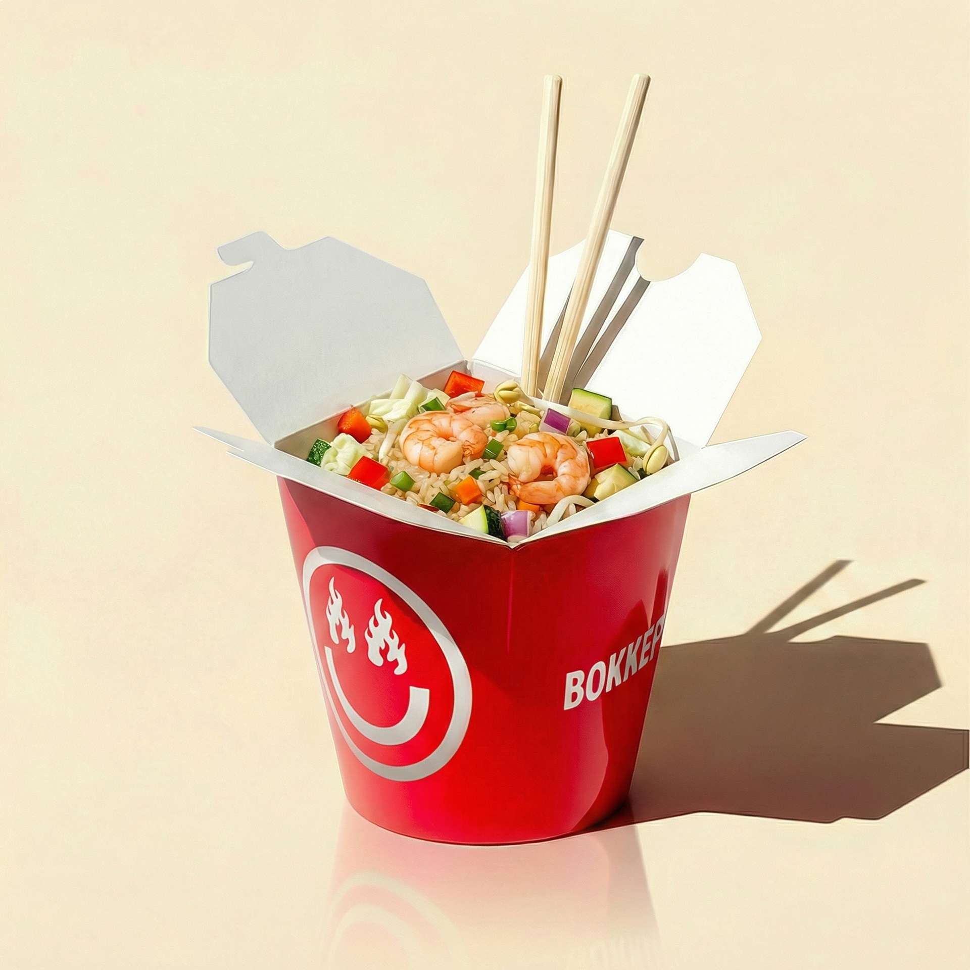 Рис жасмин жареный креветки