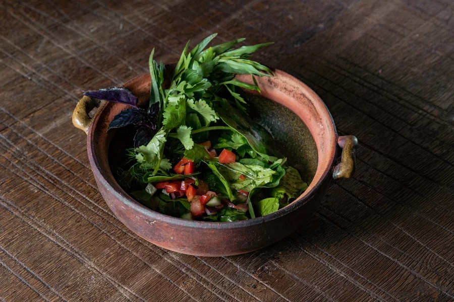 Деревенский овощной салат