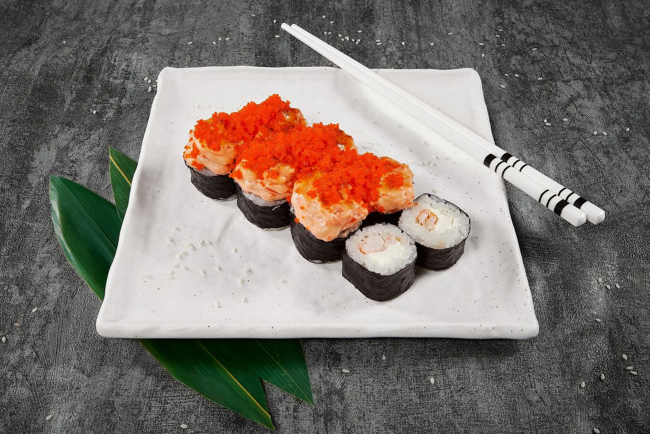 Запеченный с креветкой