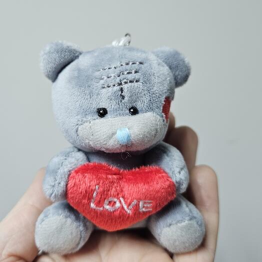 Мишка с сердцем брелок