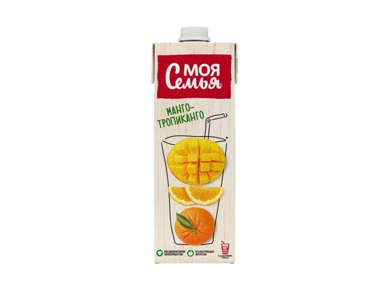 Сок Моя Семья Манго-Тропикано 0.95л