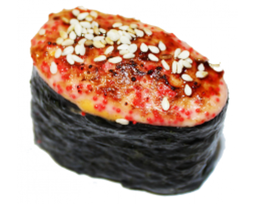 Запеченные суши с копченой курицей
