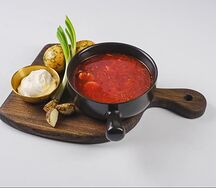 Борщ с пампушками