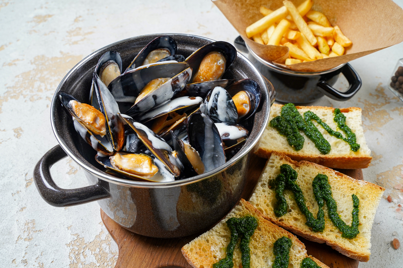 Мидии в соусе карри