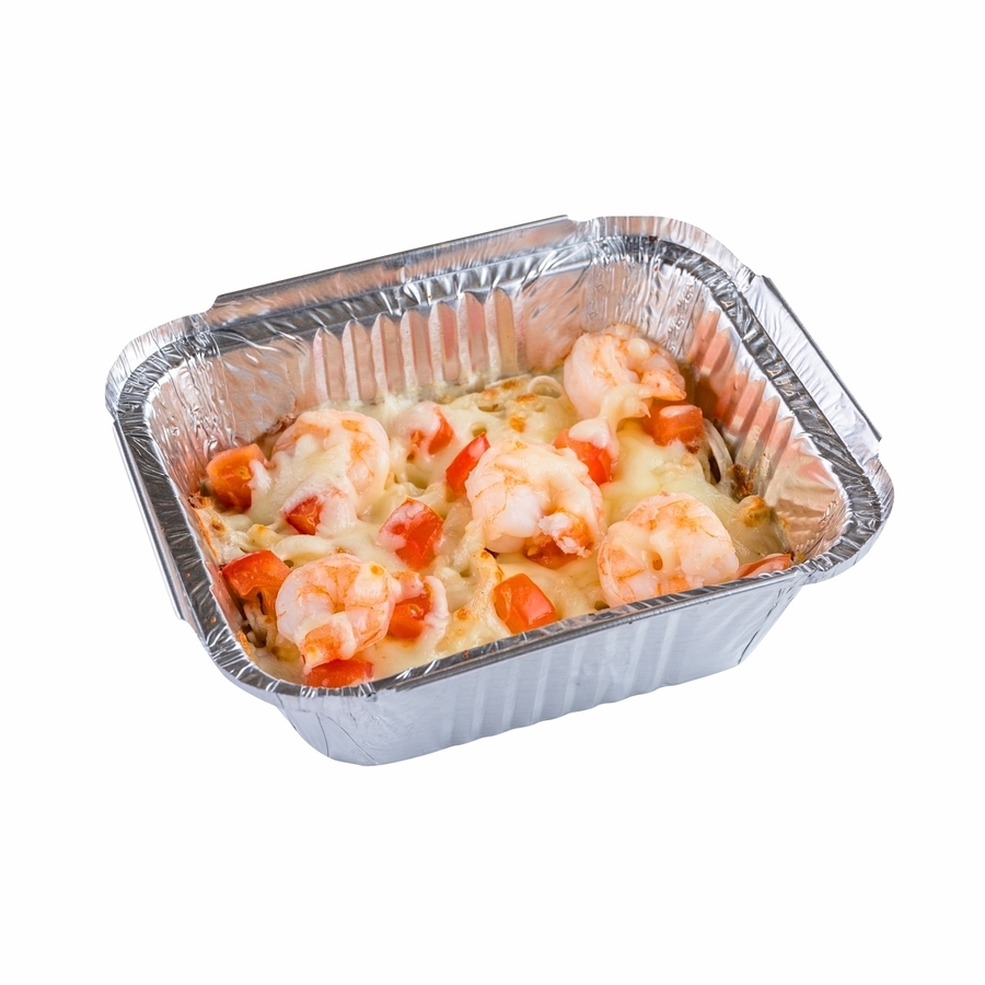Горячая паста с креветками