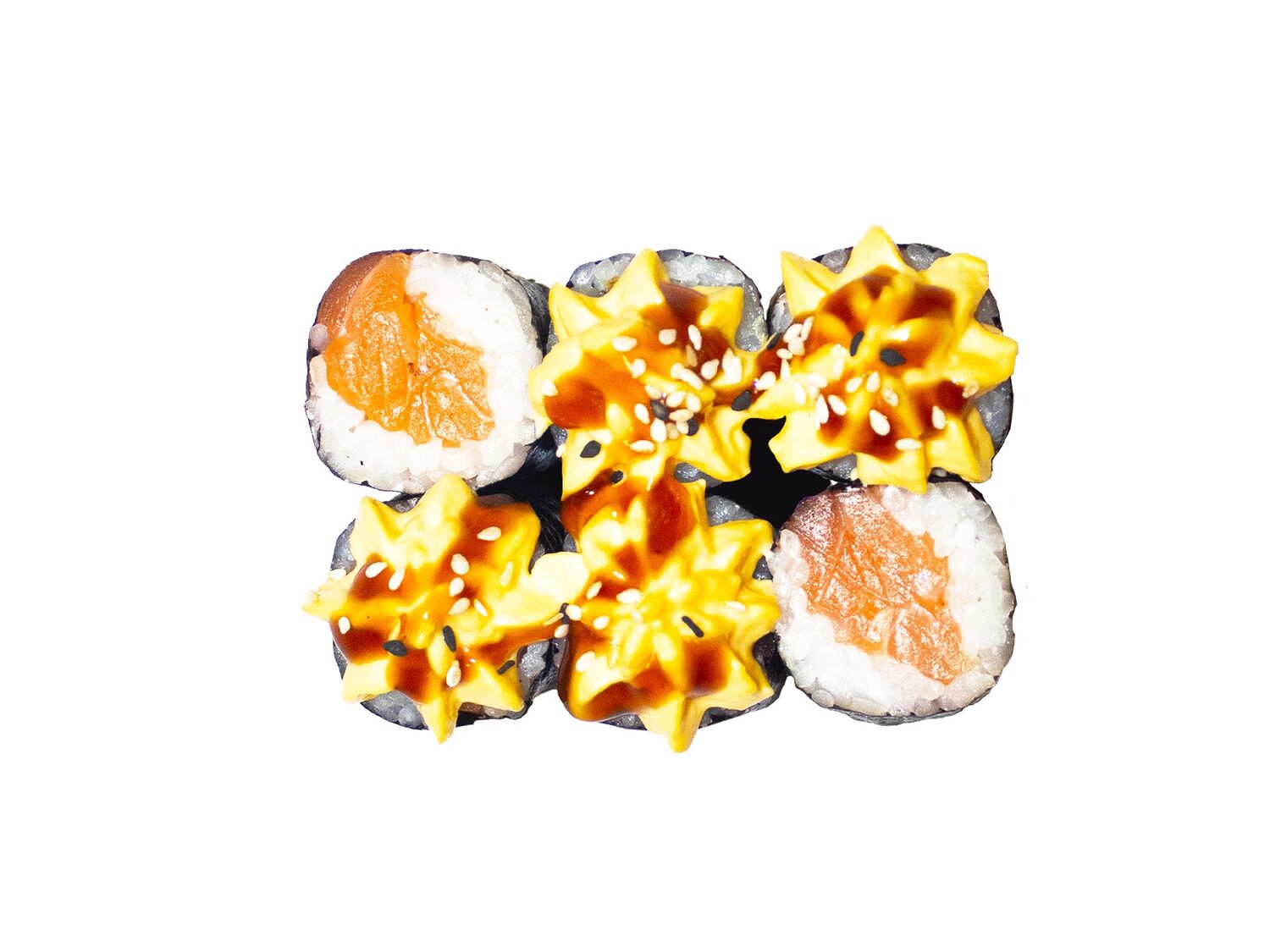 Маки запеченный сырный лосось