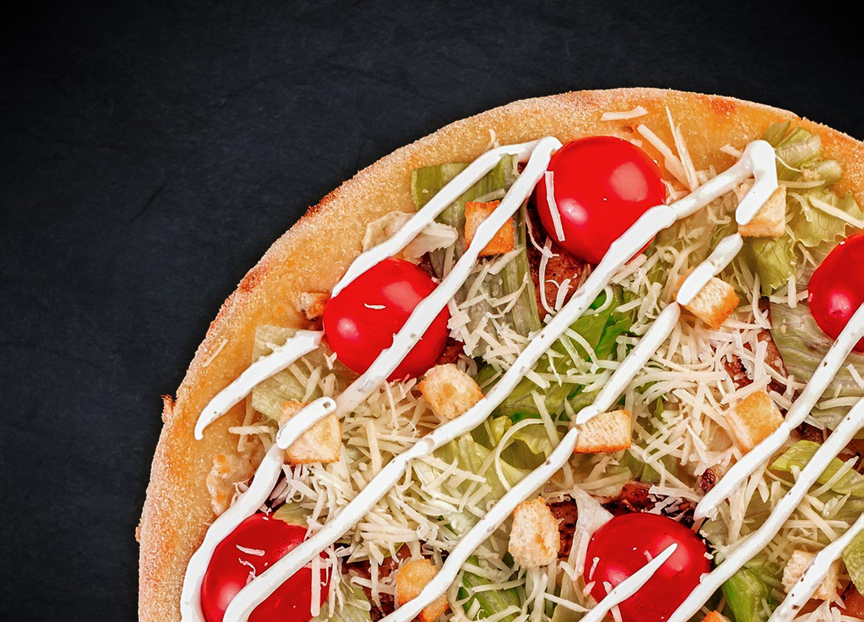 Цезарь 25 см (тонкое тесто)