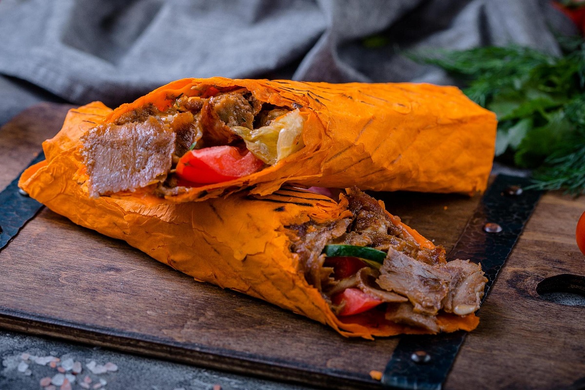 Сырная шаурма с курицей