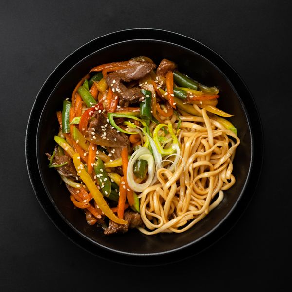 Лапша удон WOK с говядиной и овощами