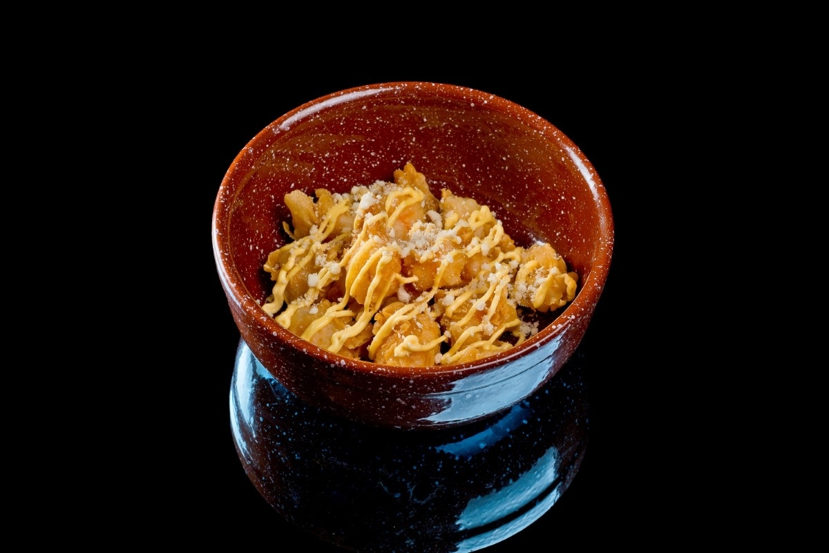 Креветки поп-корн с сырным соусом