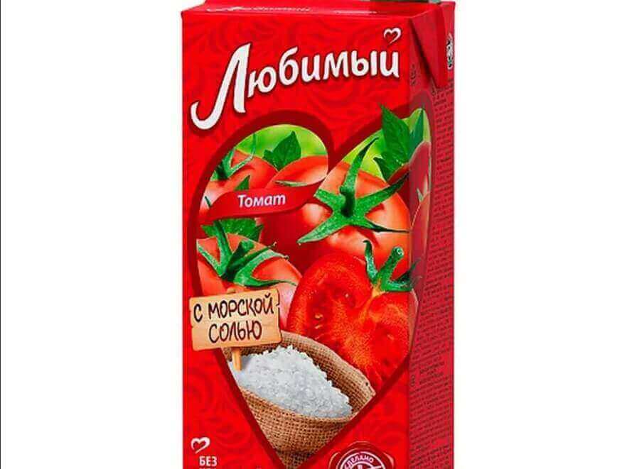 Сок Любимый Томатный с солью 1л