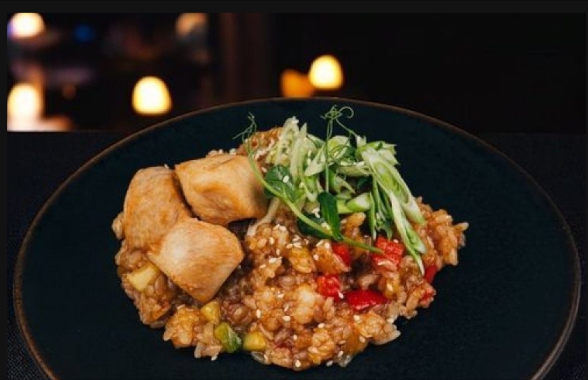 Тяхан с курицей