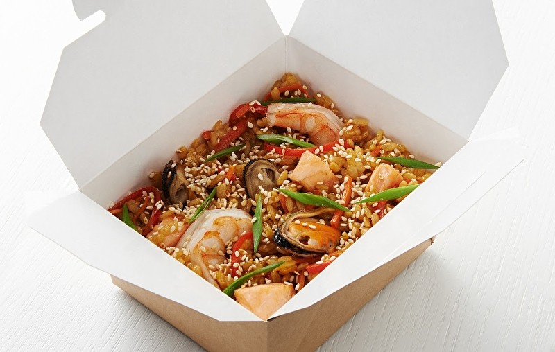 Рис wok с морепродуктами