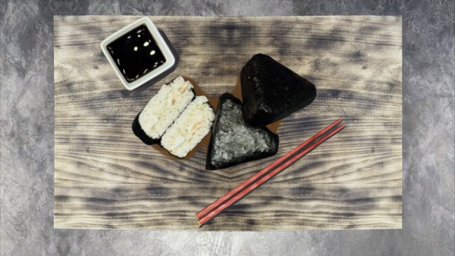 Онигири Трио-креветка (грибной)