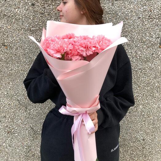 11 розовых диантусов 