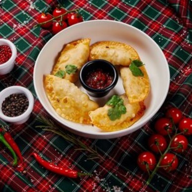 Мини-чебуреки из баранины и говядины
