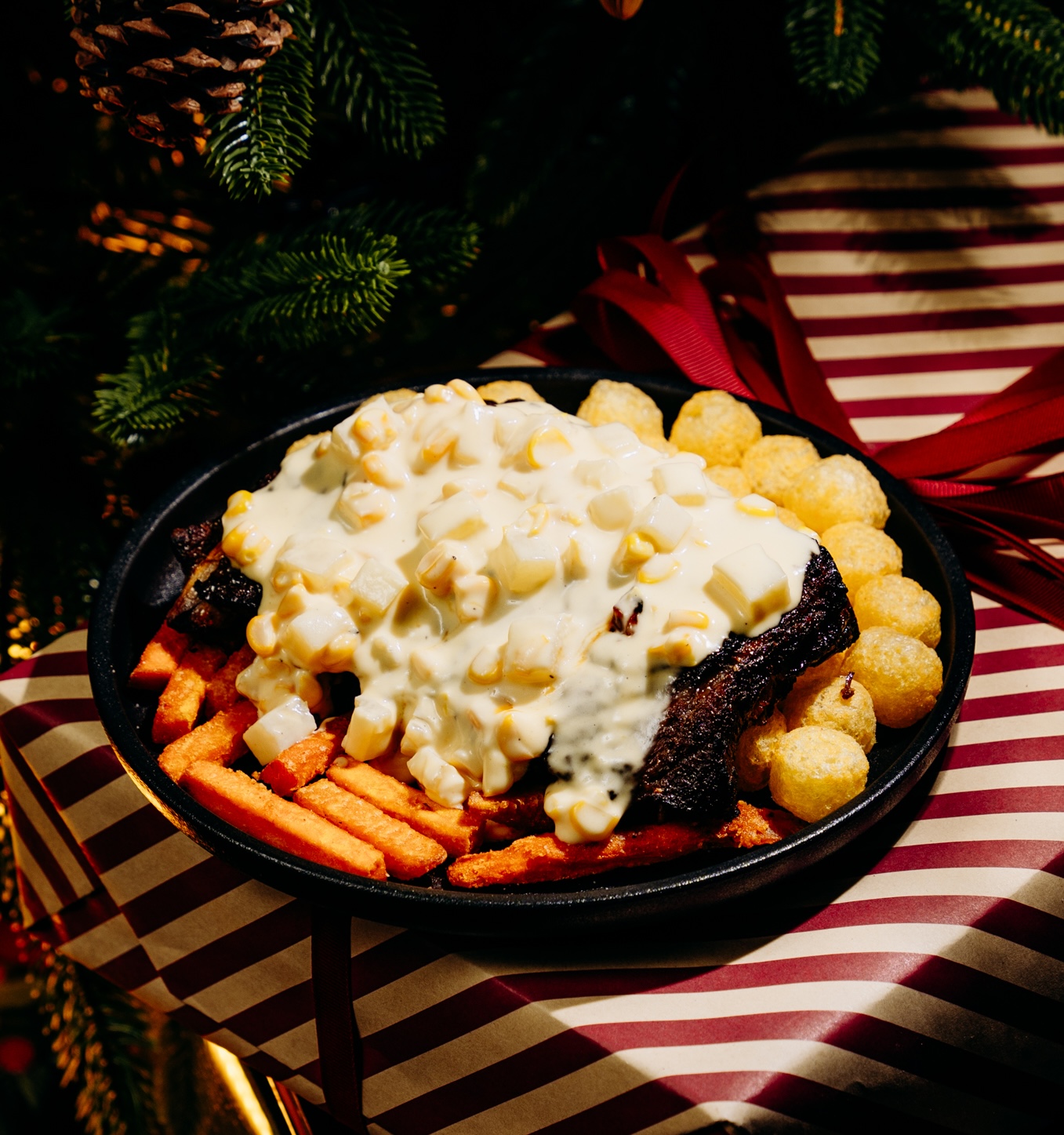 Рёбра в сырно-ананасовом соусе