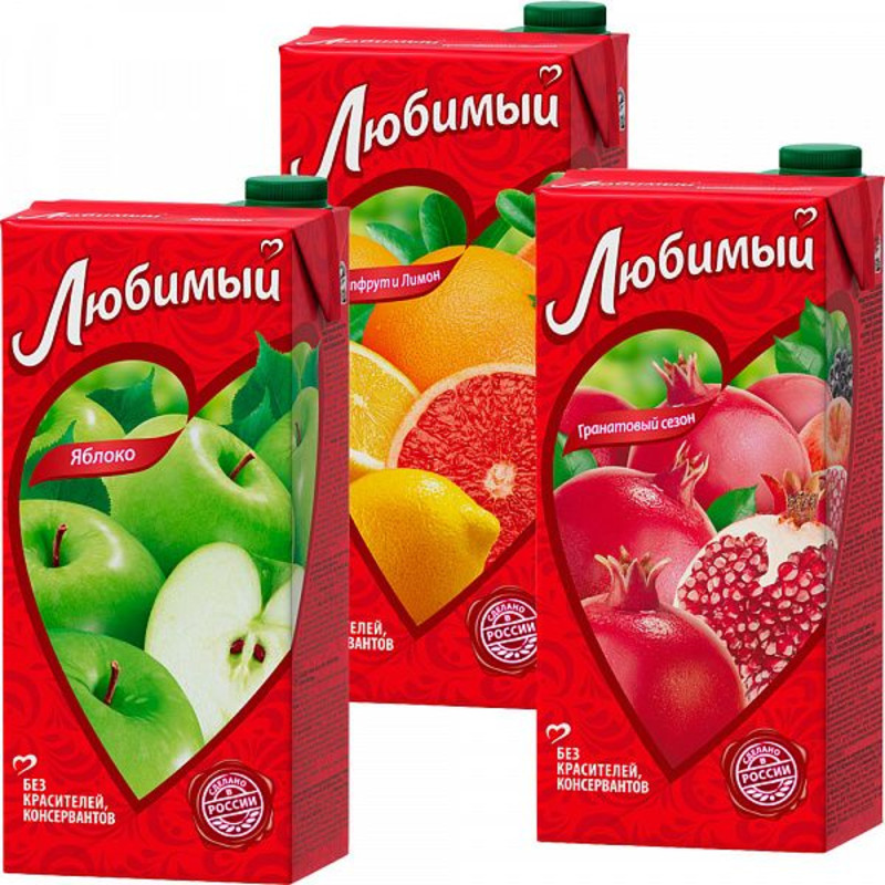 Сок "Любимый" 1л Вишневая черешня