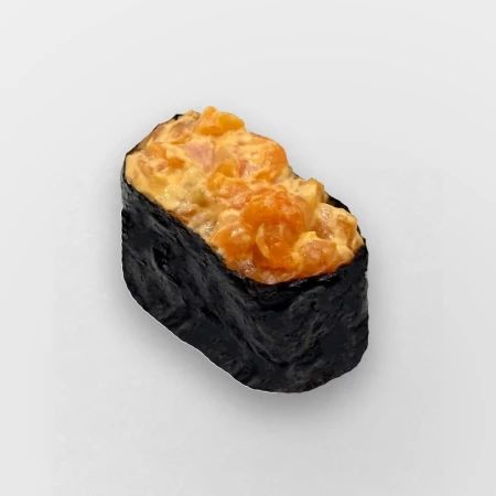 Гункан спайси с копчёным лососем