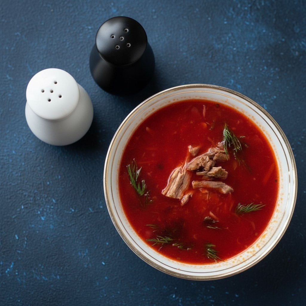 Борщ со сметаной