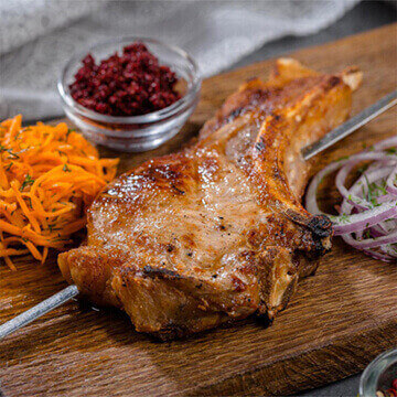 Шашлык из телячьей корейки, 100 гр.