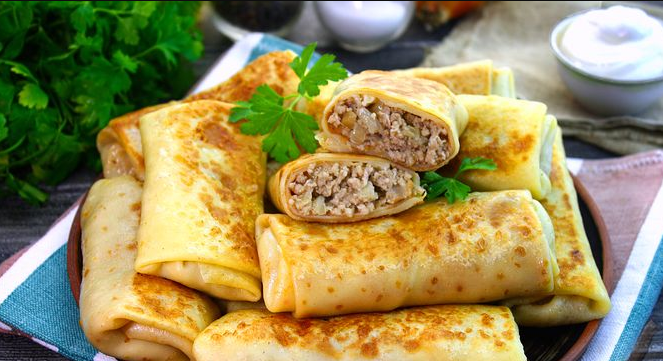 Блины с мясом
