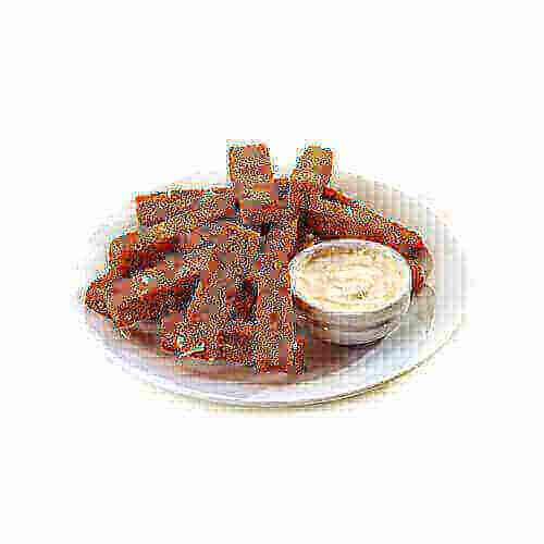 Гренки чесночные с соусом