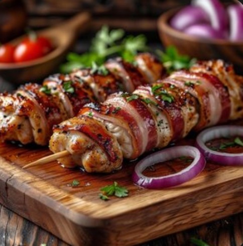 Куриное филе в беконе