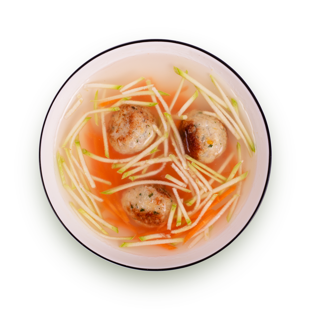 Суп куриный с фрикадельками