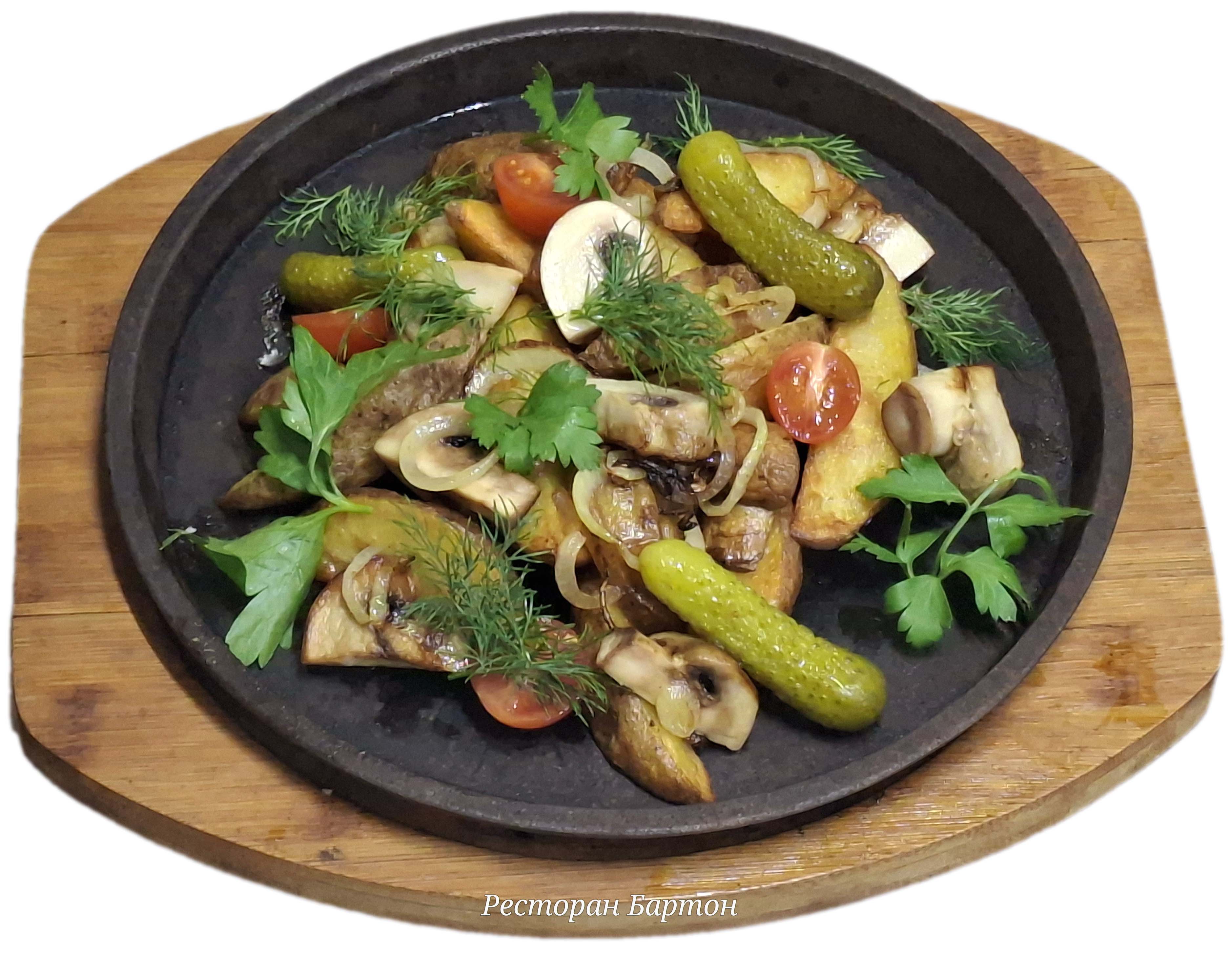 Картофель запечённый с грибами