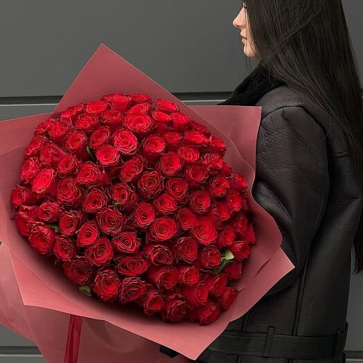 101 роза букет