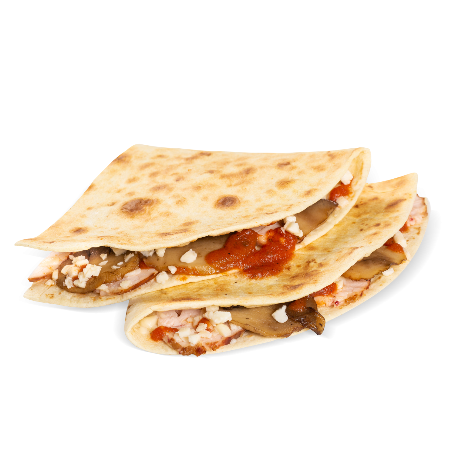 Кесадилья с курицей и грибами
