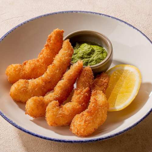Креветки темпура с имбирным соусом