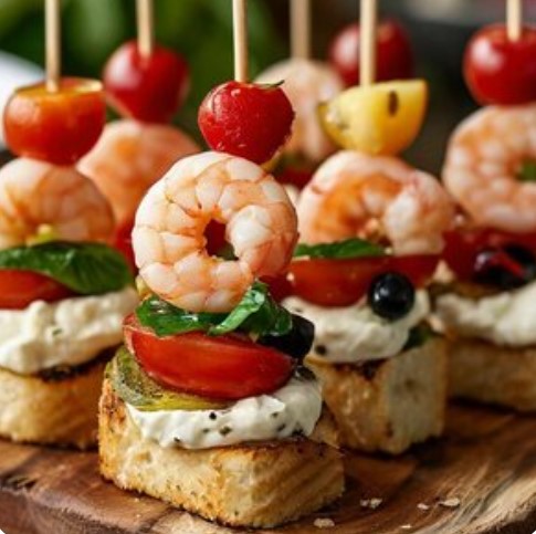 Канапе с креветкой