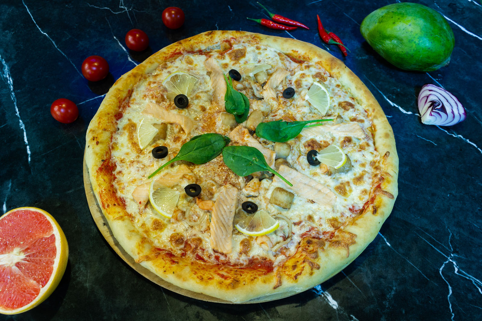 Пицца с морепродуктами