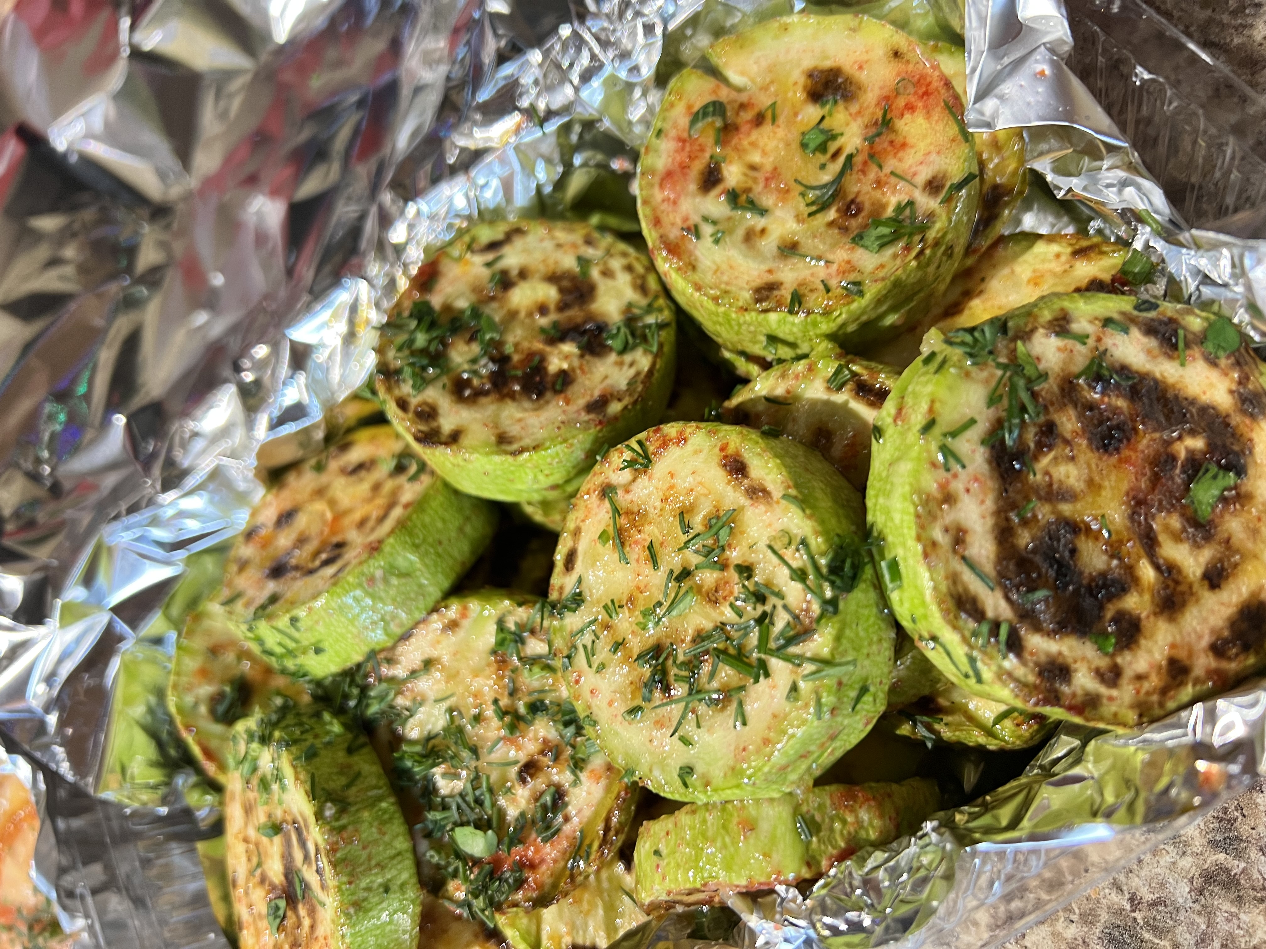 Кабачки на мангале