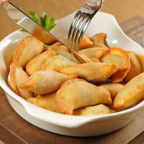 Вареники жареные с картофелем