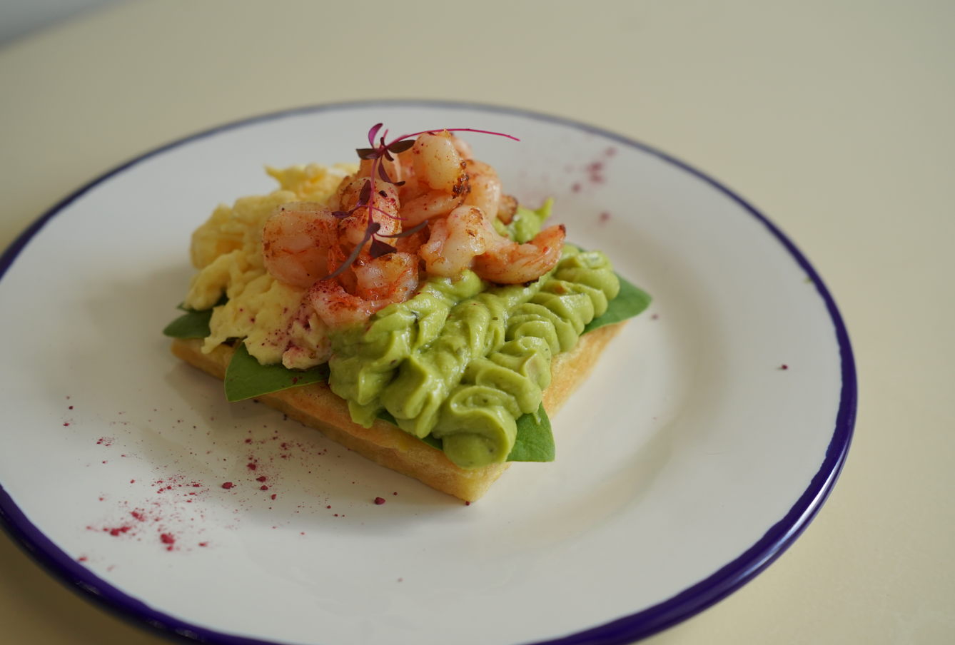 Вафля с креветками