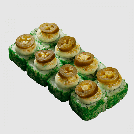 Ролл Запеченный с кальмаром и халапеньо
