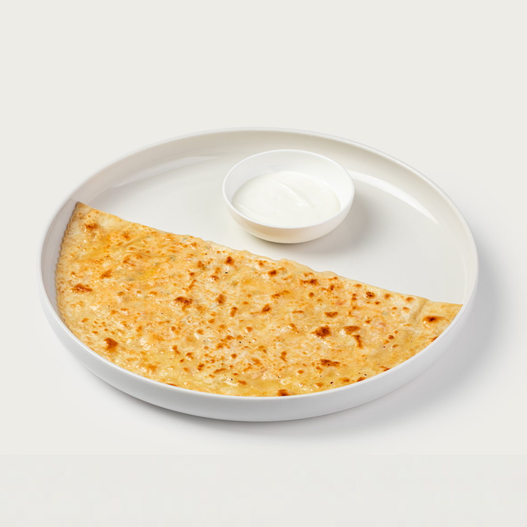 Кутаб с крабом и креветкой