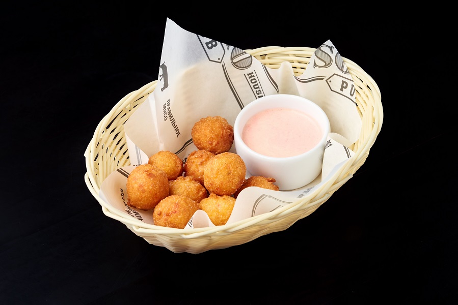 Пончики с крабом и креветками