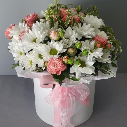 Цветы в коробке Для тебя