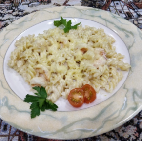 Паста Фузилли с креветками
