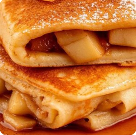 Блинчики с яблоком и корицей