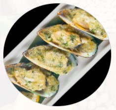 Мидии Запеченные Песто